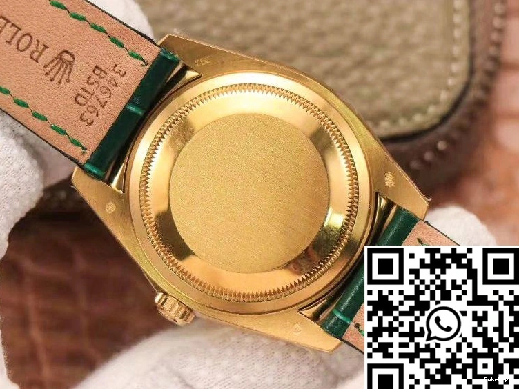 watch Day-Date Green Replica 36mm Diamond Enamel Gold dial Gypsophila Rolex 1111